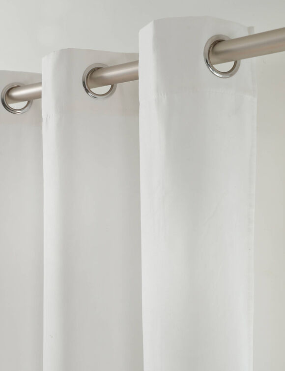 Rideau isolant uni envers polaire finition oeillets (blanc cassé) Rideau isolant uni envers polaire finition oeillets (blanc cassé)